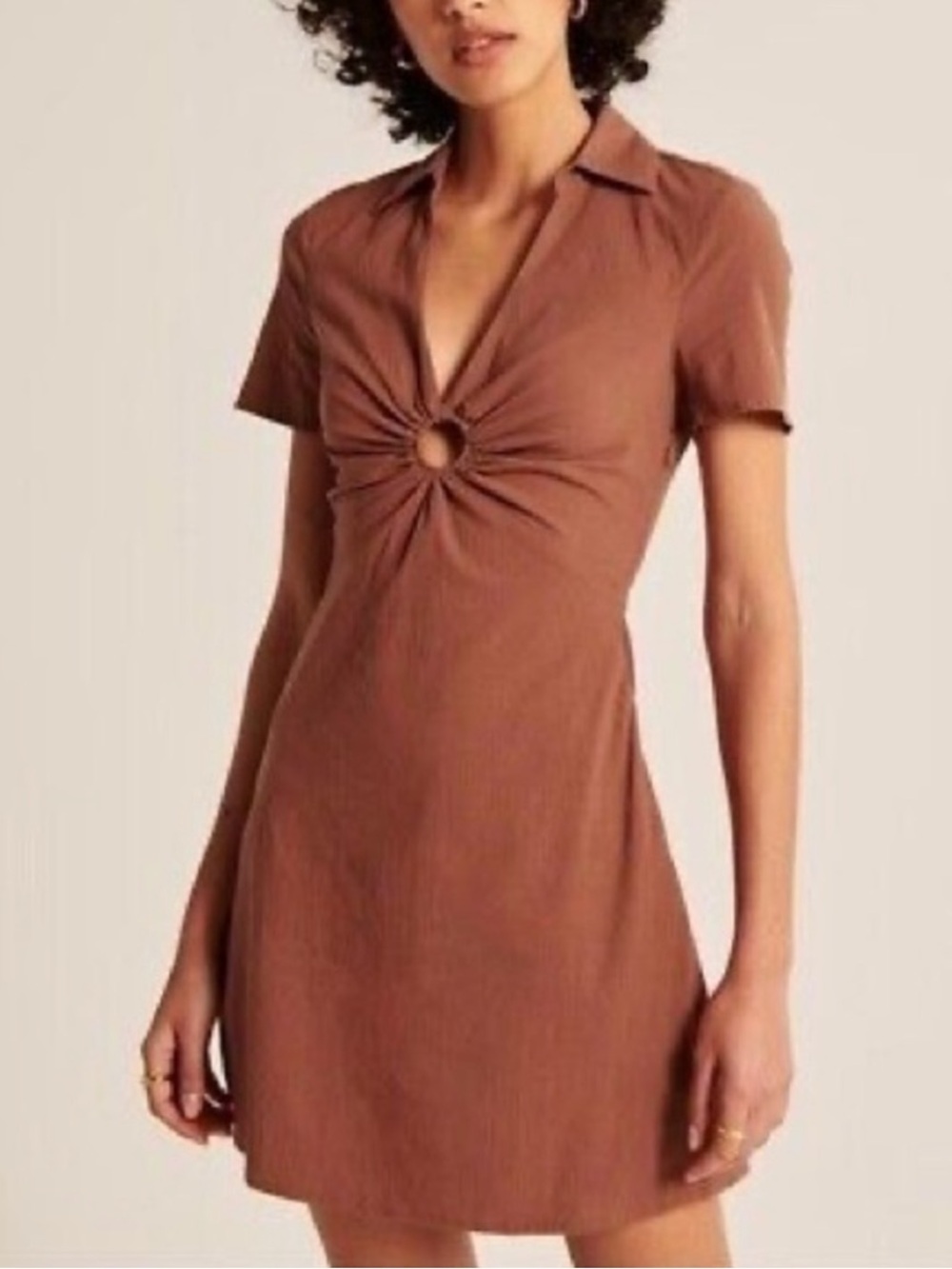 Abercrombie Short Sleeve Ring-Front Dress